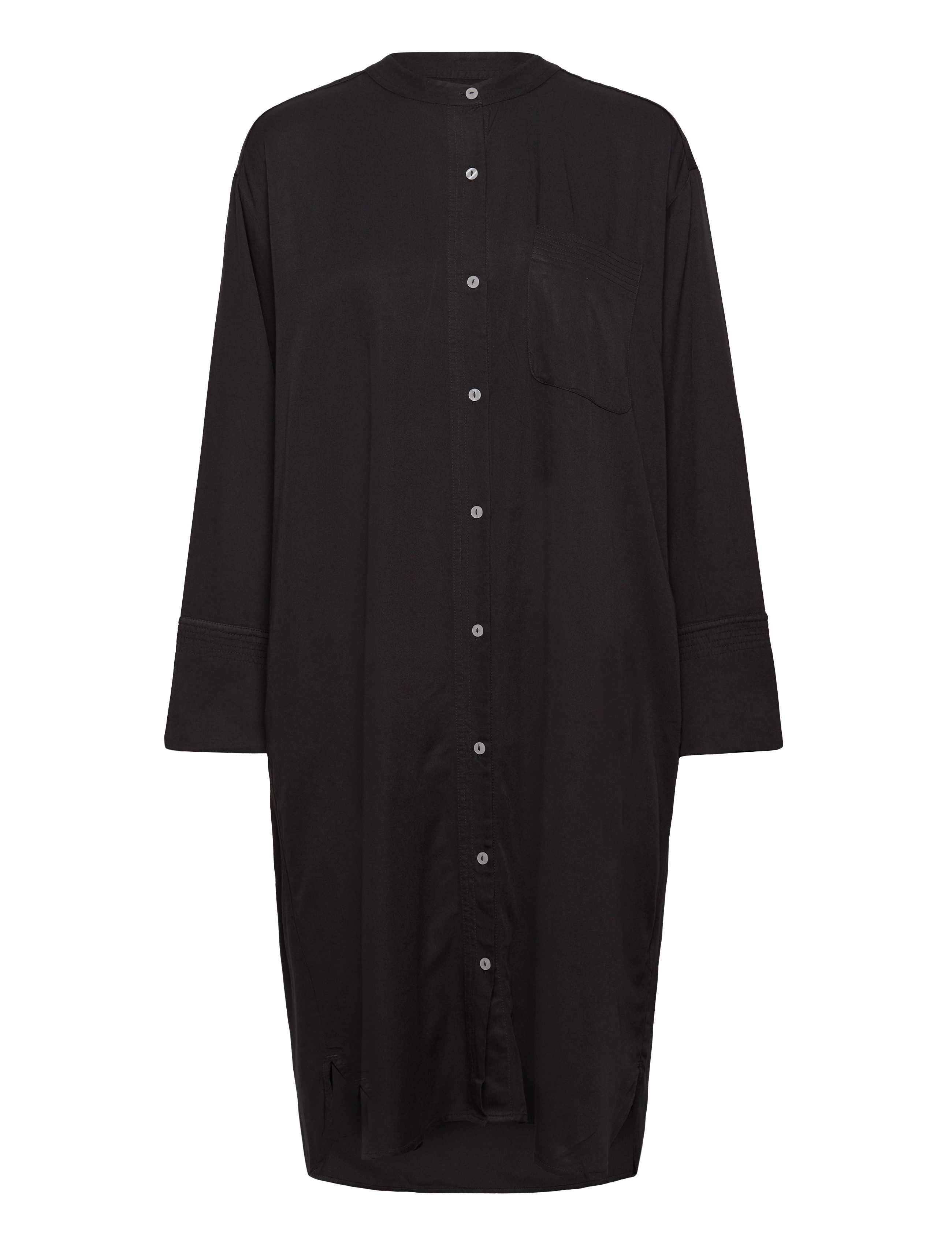 MOSHI MOSHI MIND Flora Shirtdress Twill Schwarz - XS - Damen