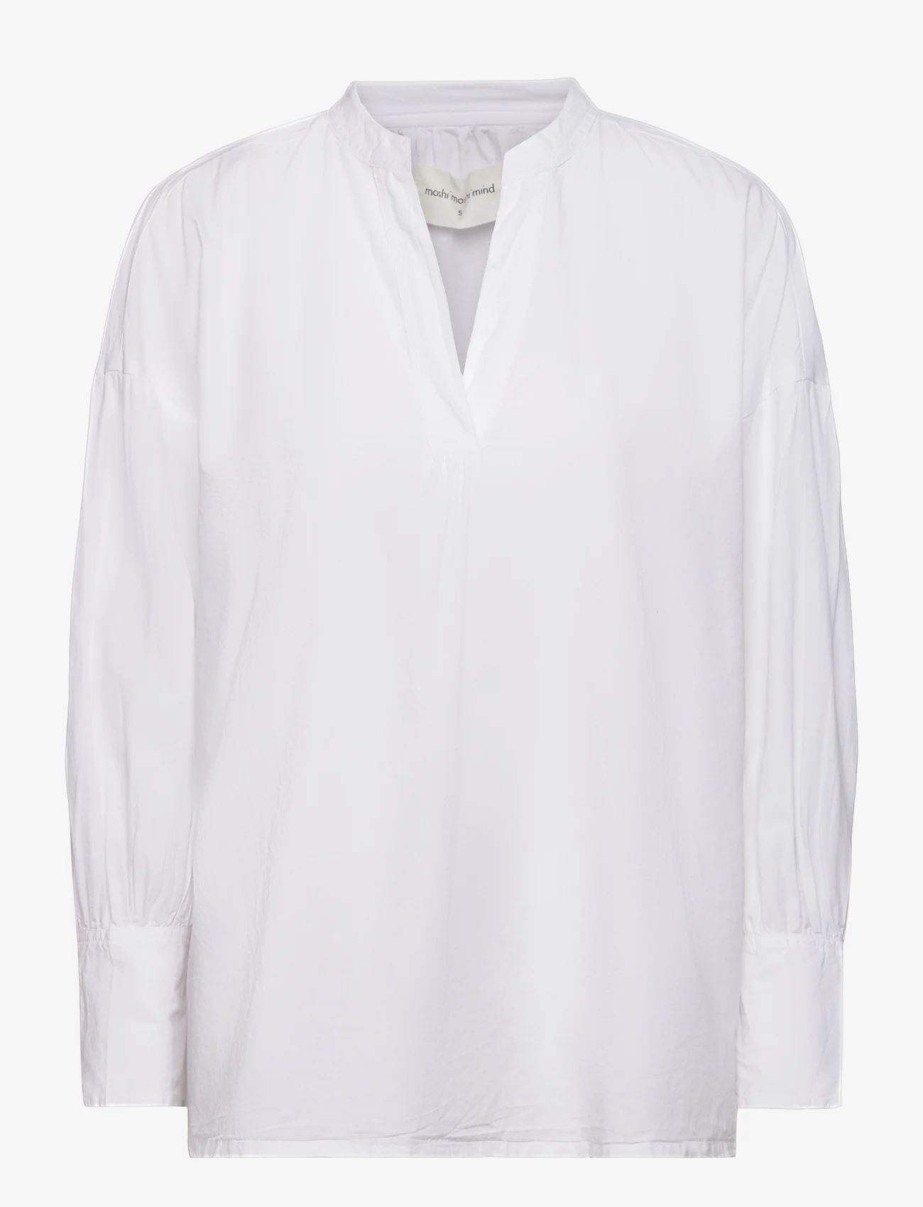 Moshi Moshi Mind - light shirt poplin - långärmade skjortor - white - 0