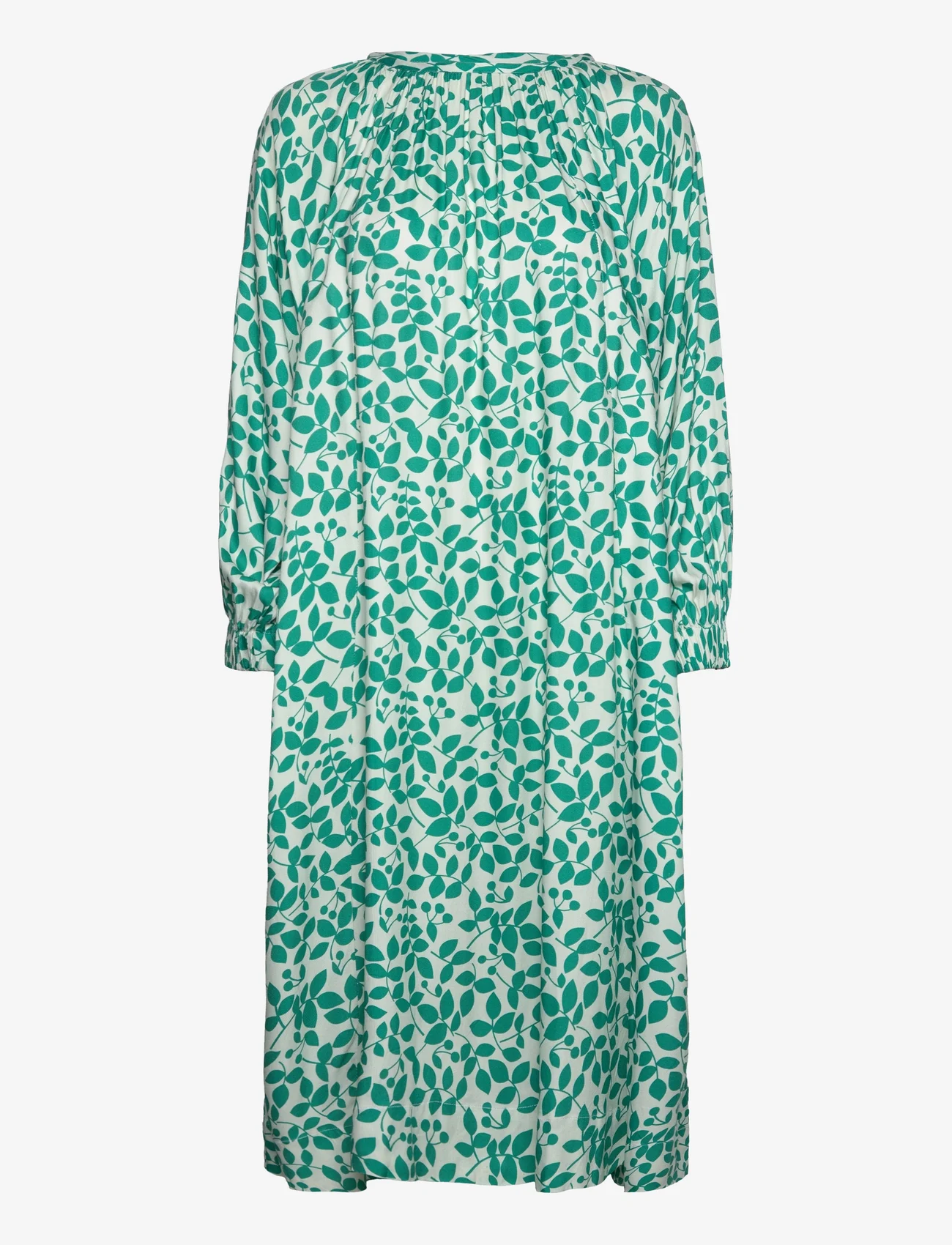 Moshi Moshi Mind - daisy dress green cherry - vidutinio ilgio suknelės - ecru / green - 0
