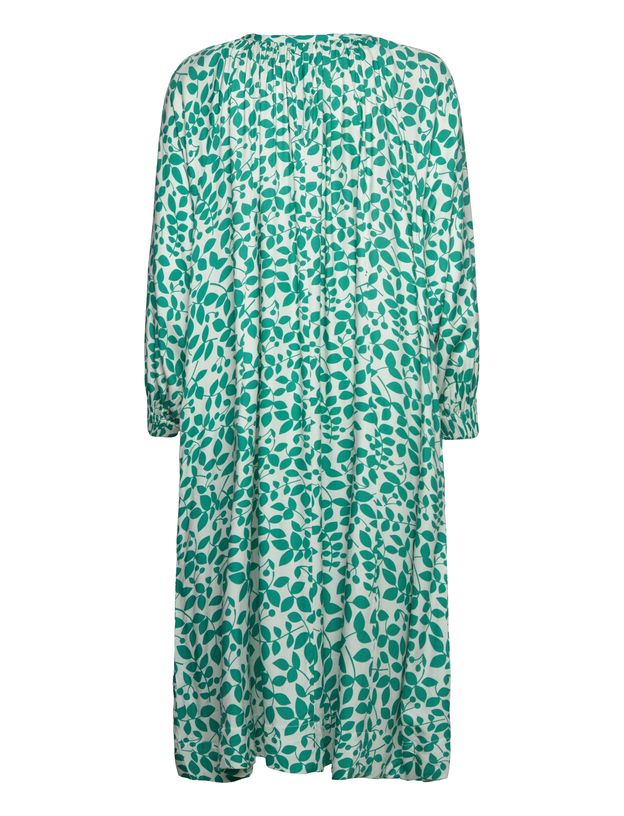 Moshi Moshi Mind - daisy dress green cherry - midi kjoler - ecru / green - 2