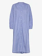 lauren shirtdress stripe - HEAVEN BLUE / ECRU