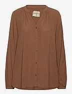 harmony shirt crepe - CAMEL