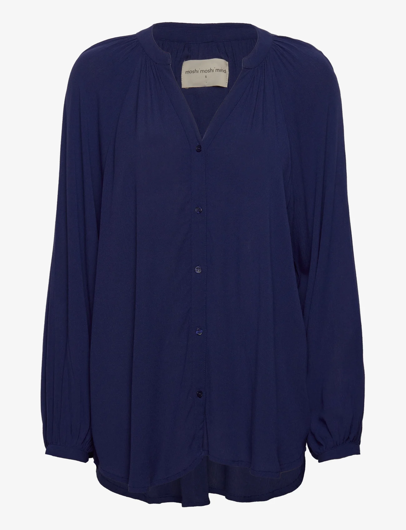 Moshi Moshi Mind - harmony shirt crepe - langærmede bluser - cobalt blue - 0