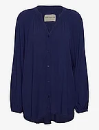 harmony shirt crepe - COBALT BLUE