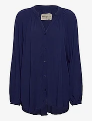 Moshi Moshi Mind - harmony shirt crepe - pikkade varrukatega pluusid - cobalt blue - 0