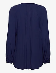 Moshi Moshi Mind - harmony shirt crepe - long-sleeved blouses - cobalt blue - 1