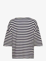 Moshi Moshi Mind - tulip tee stripe - t-shirts - ecru/navy - 1