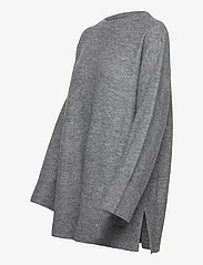 Moshi Moshi Mind - baia knit o-neck - gensere - dark grey melange - 2