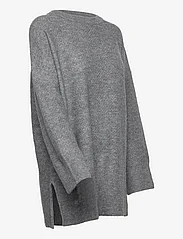 Moshi Moshi Mind - baia knit o-neck - sweaters - dark grey melange - 3