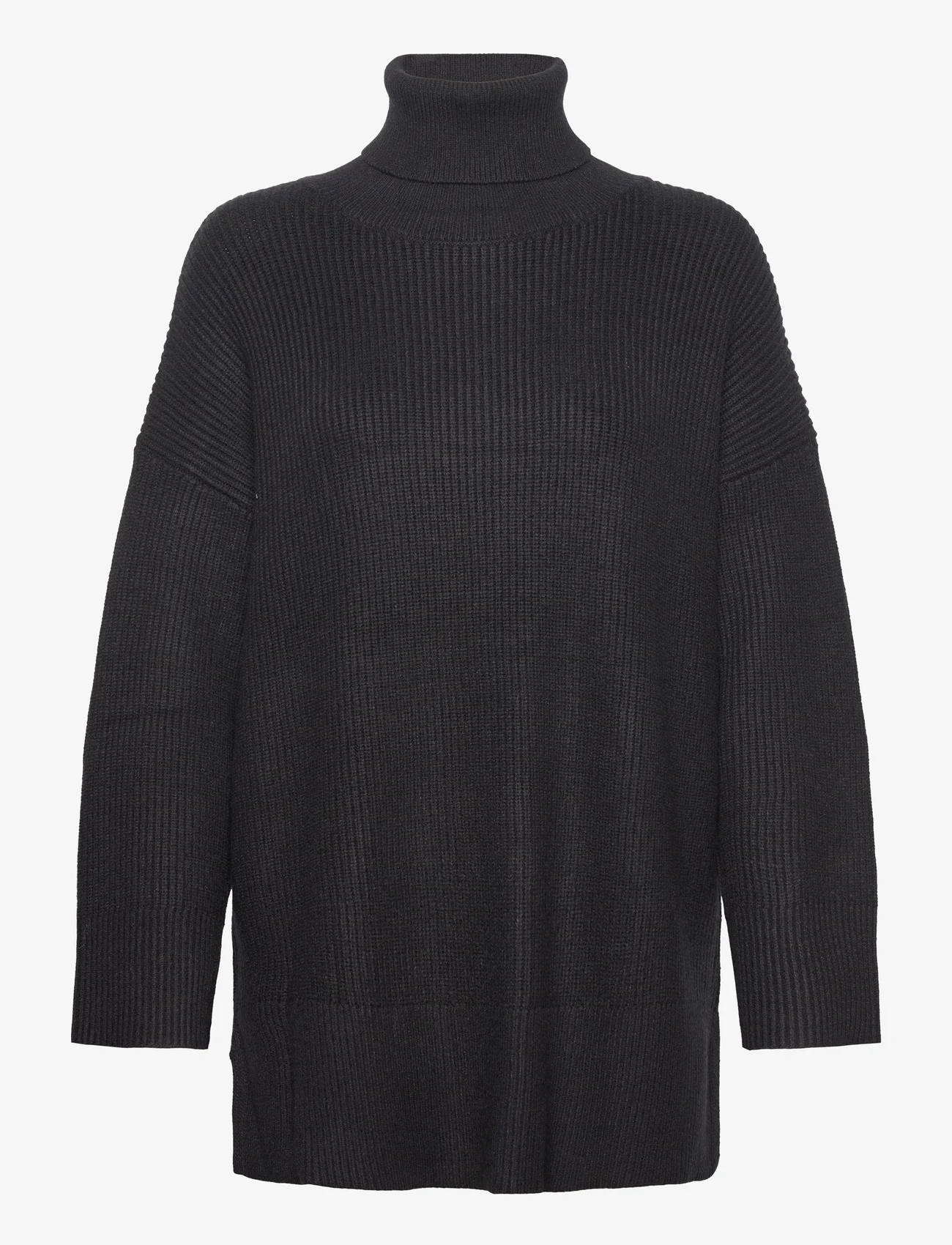 Moshi Moshi Mind - shadow knit - džemperi ar augstu apkakli - black - 0