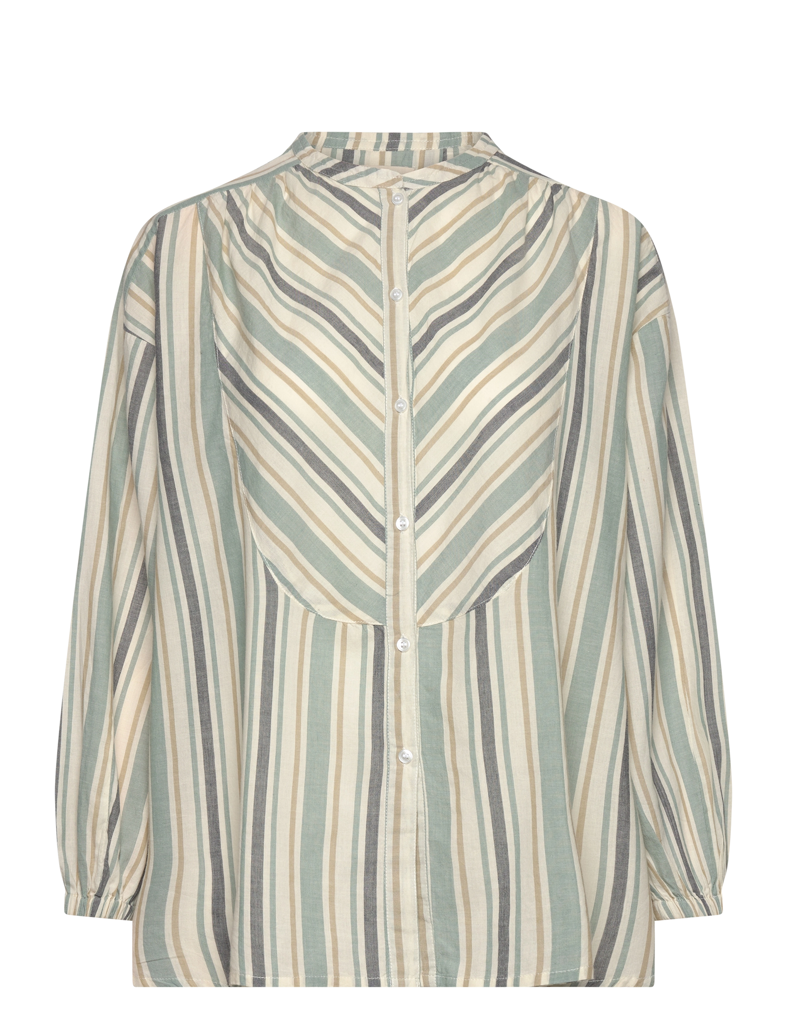 MOSHI MOSHI MIND Laurie Shirt Stripe Grün - XS - Damen