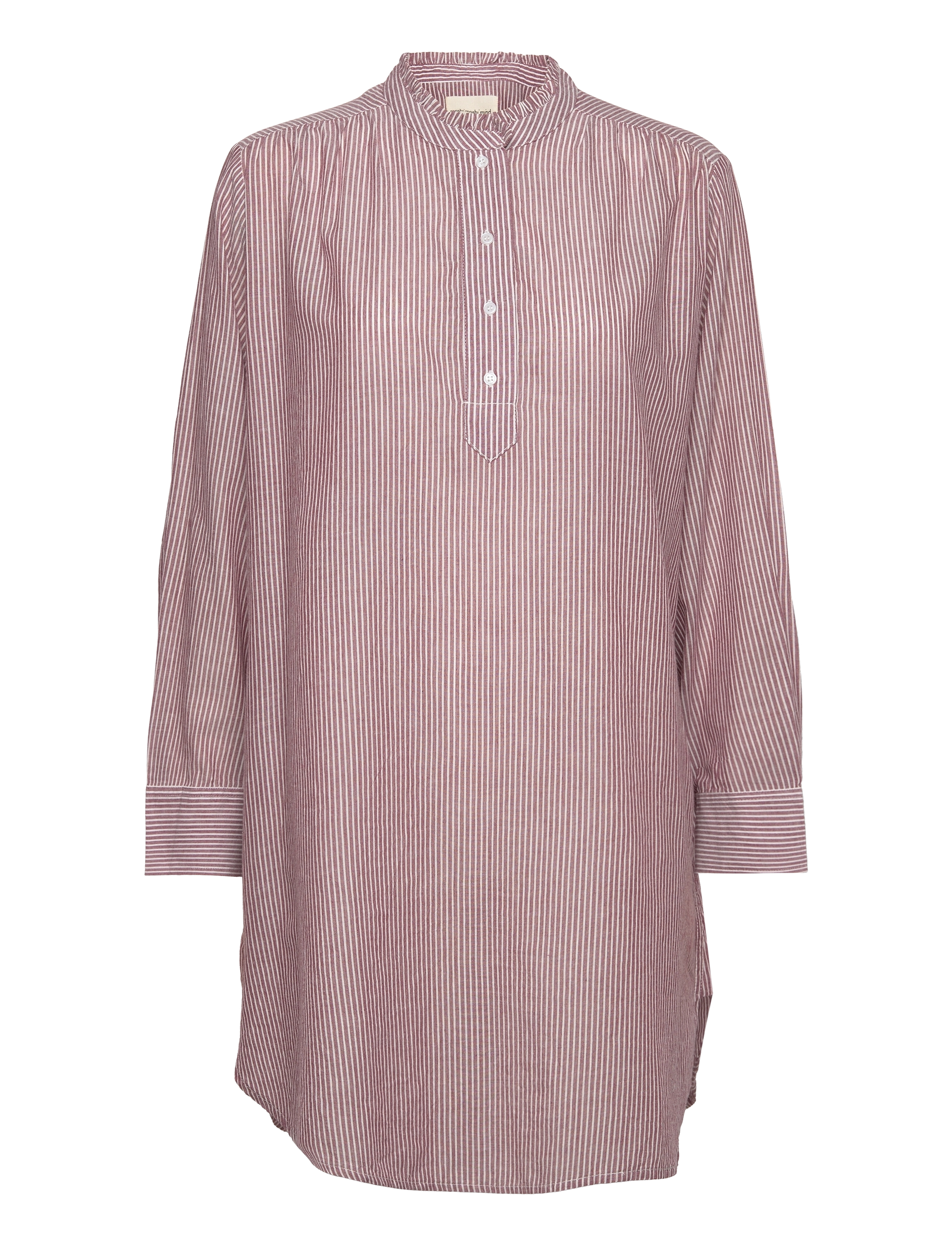 Moshi Moshi Mind katie tunic dress stripe - Kleidung - BURGUNDY / ECRU / burgundy
