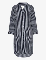 Moshi Moshi Mind - remain shirtdress stripe hw - midi jurken - moonless / ecru - 0
