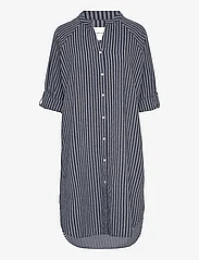 Moshi Moshi Mind - remain shirtdress stripe hw - midi jurken - moonless / ecru - 2
