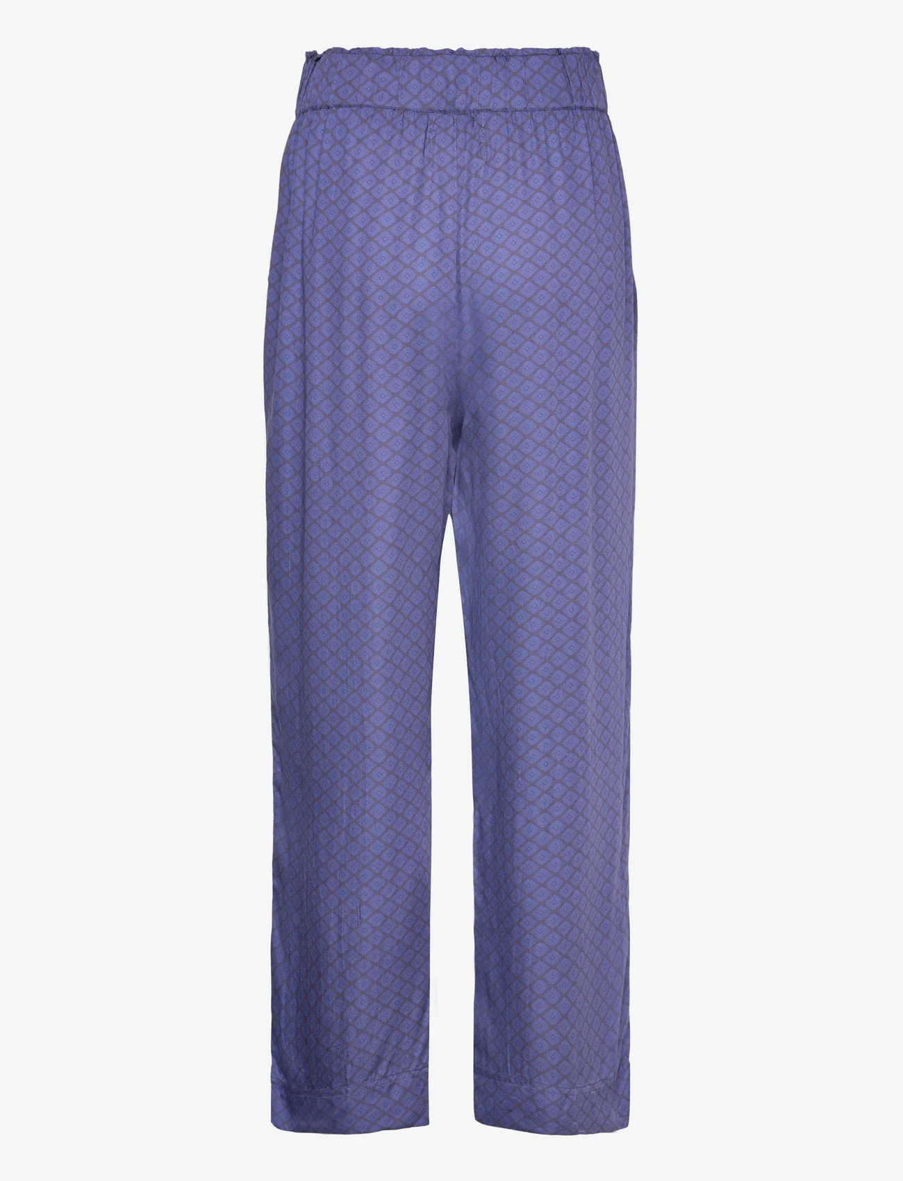 Moshi Moshi Mind - nice pants silky - straight leg trousers - navy / blue - 1