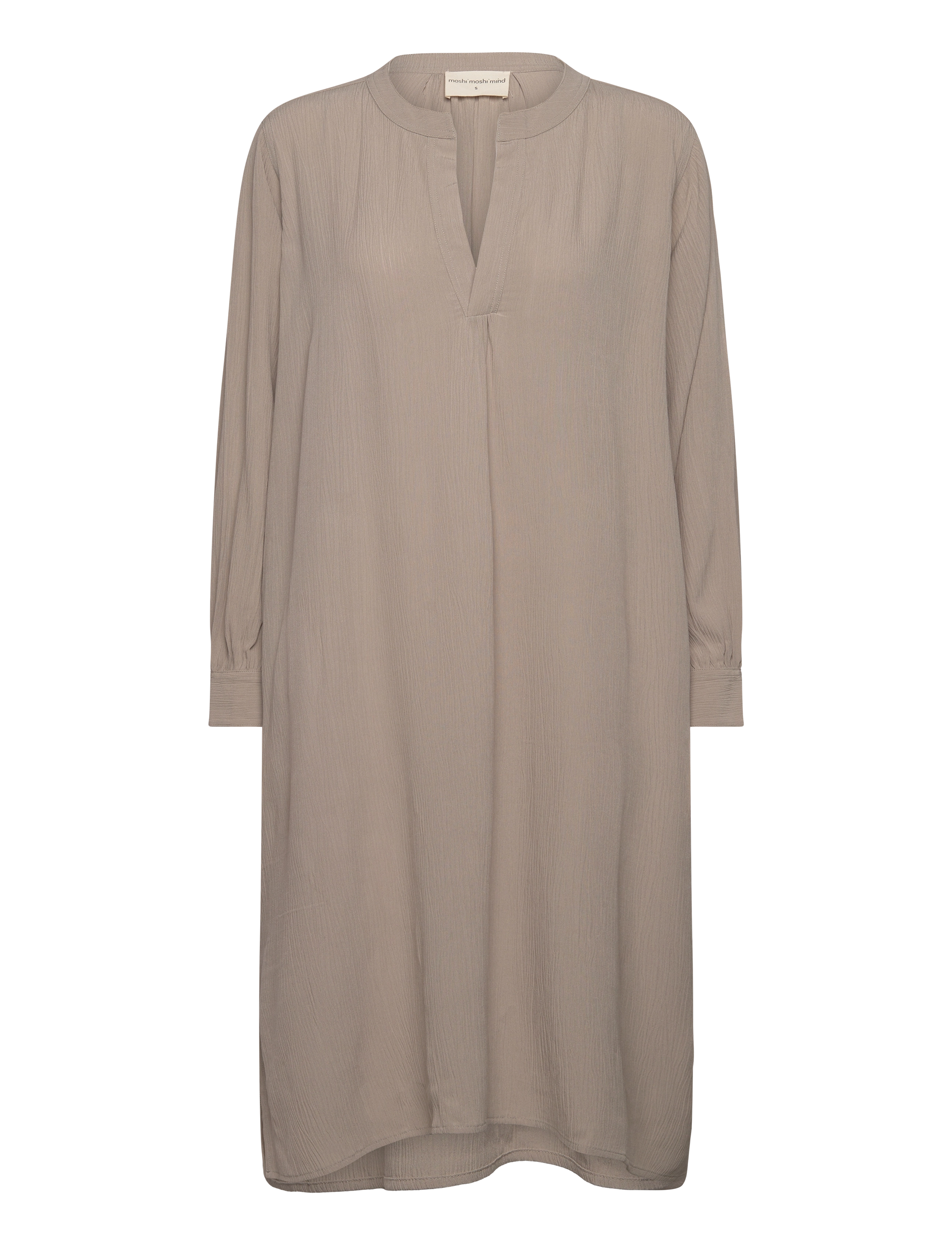 Moshi Moshi Mind glow shirtdress crepe - Kleidung - WILLOW GRAY / beige