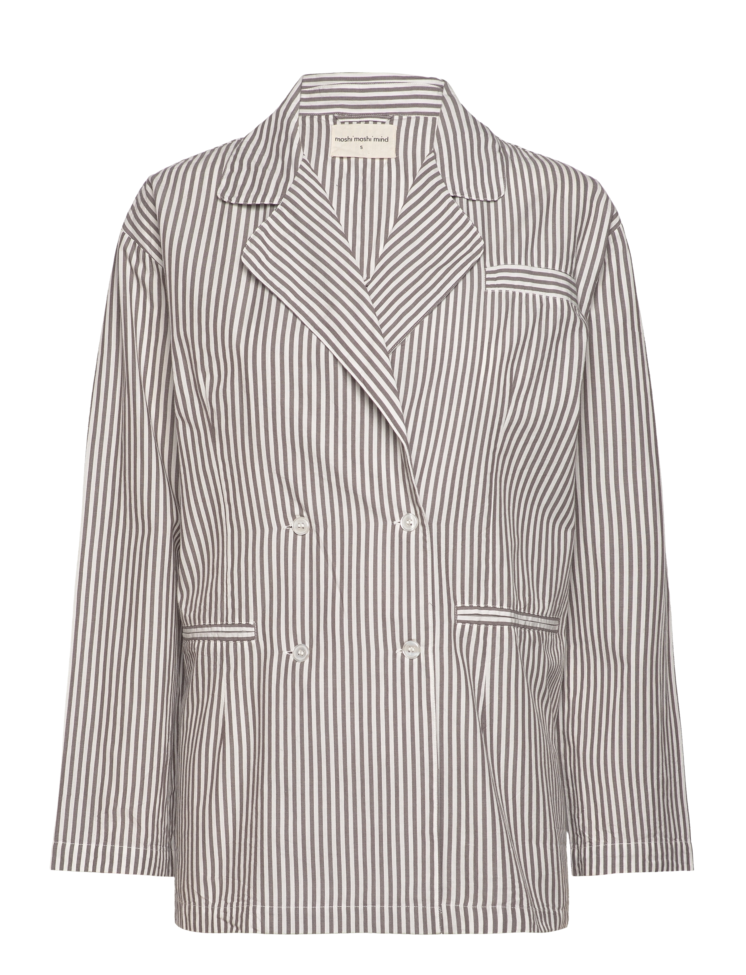 MOSHI MOSHI MIND Viva Shirt Stripe Braun - L - Damen