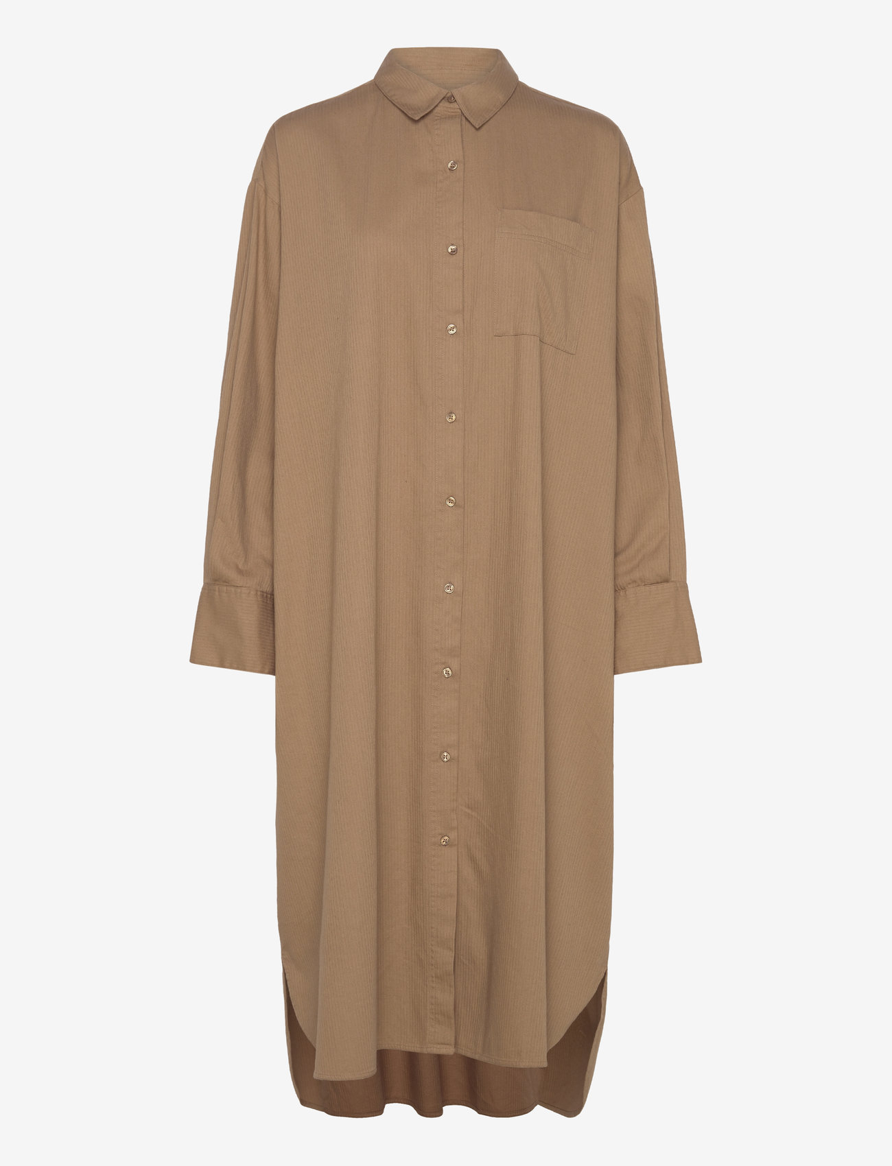 Moshi Moshi Mind - floret shirtdress twill - skjortekjoler - khaki brown - 0