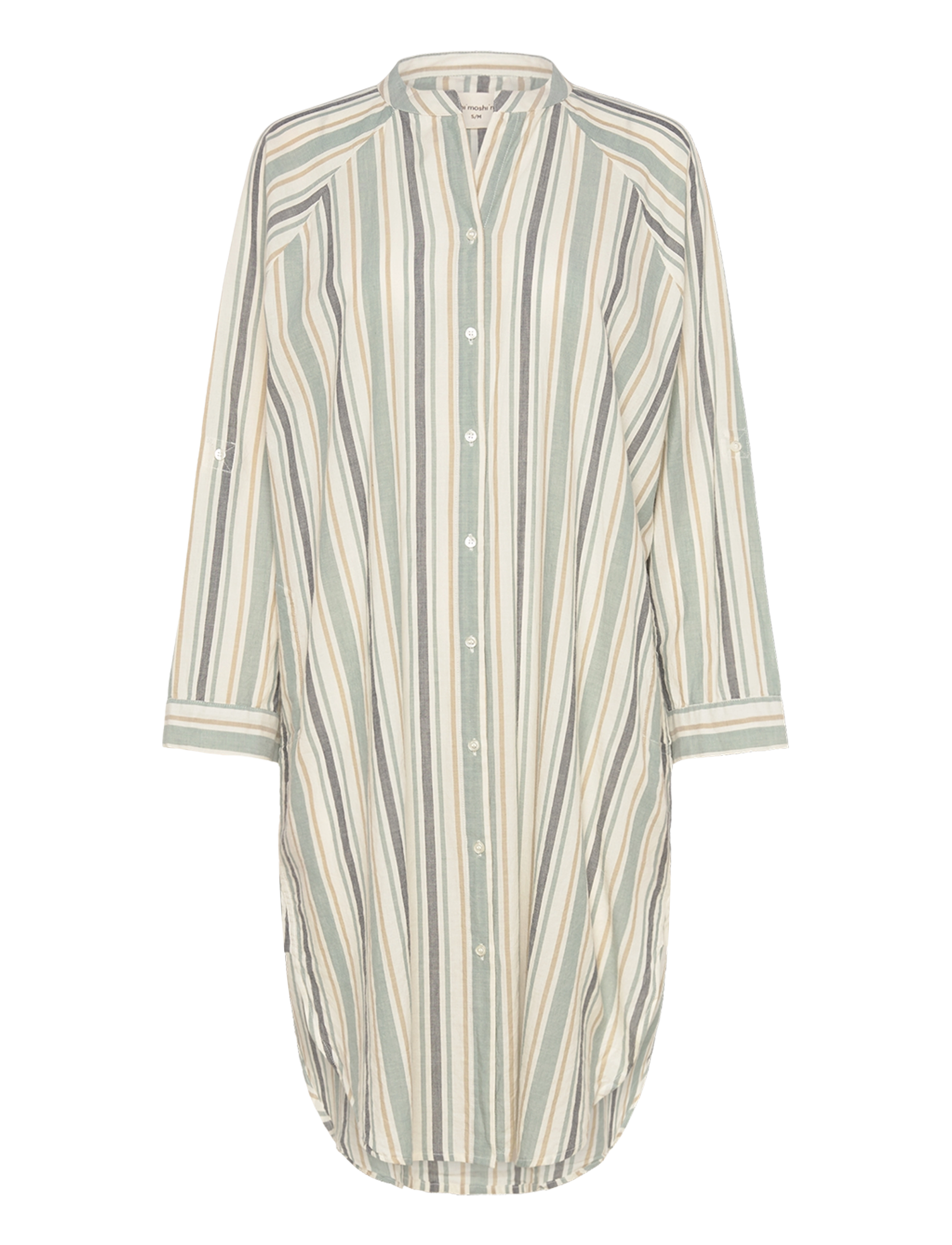 Moshi Moshi Mind remain shirtdress stripe - Kleidung - OCEAN / MOONLESS / TWILL / green