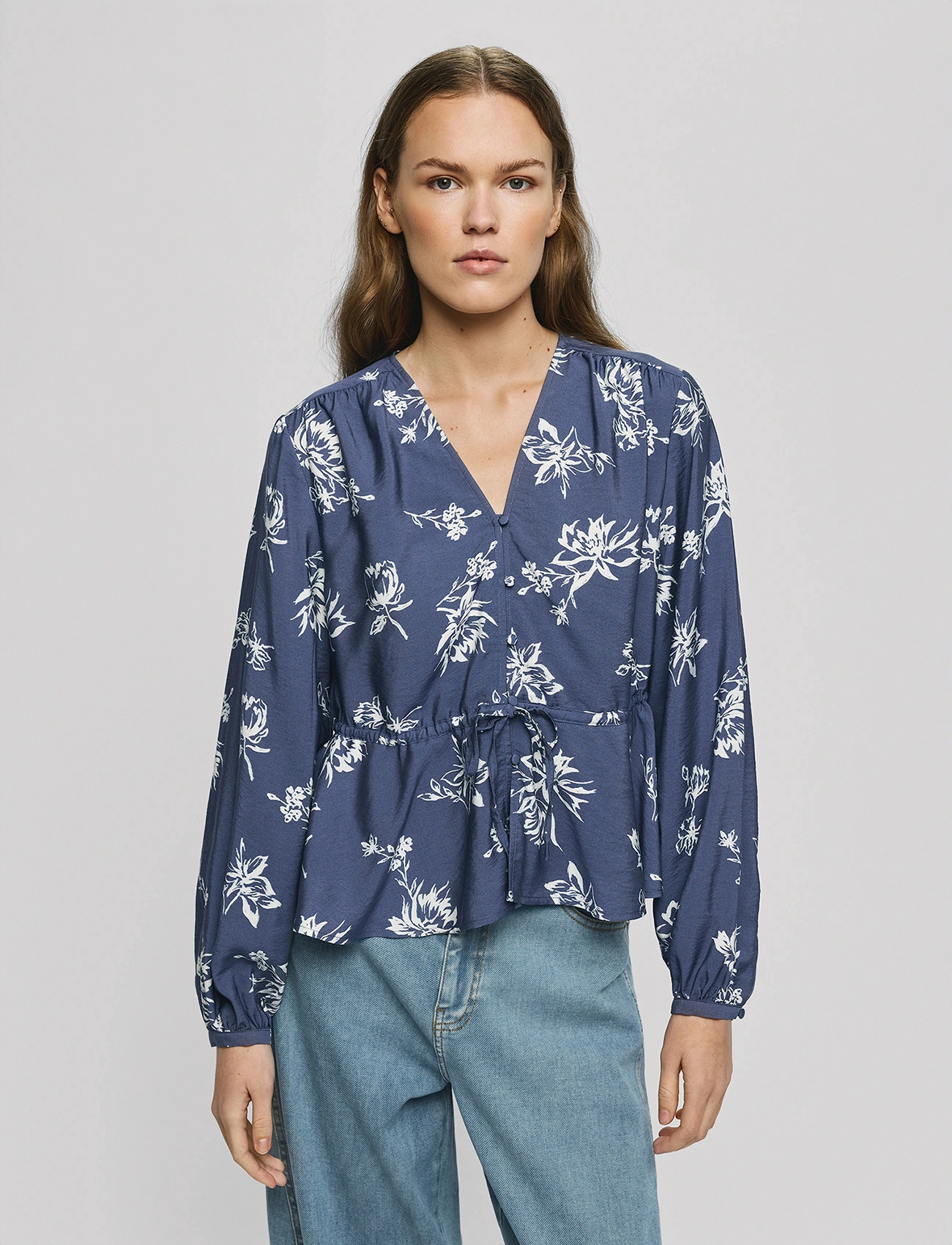 MSCH Copenhagen Mschandena Amabella Shirt Aop - Blue - S