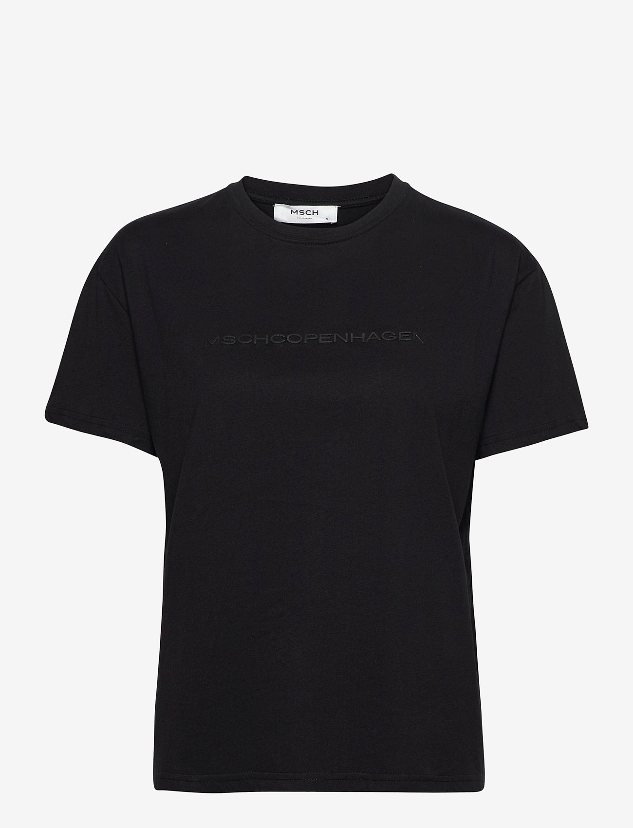 MSCH Copenhagen - Liv Organic Logo Tee - t-shirts - black/black - 0