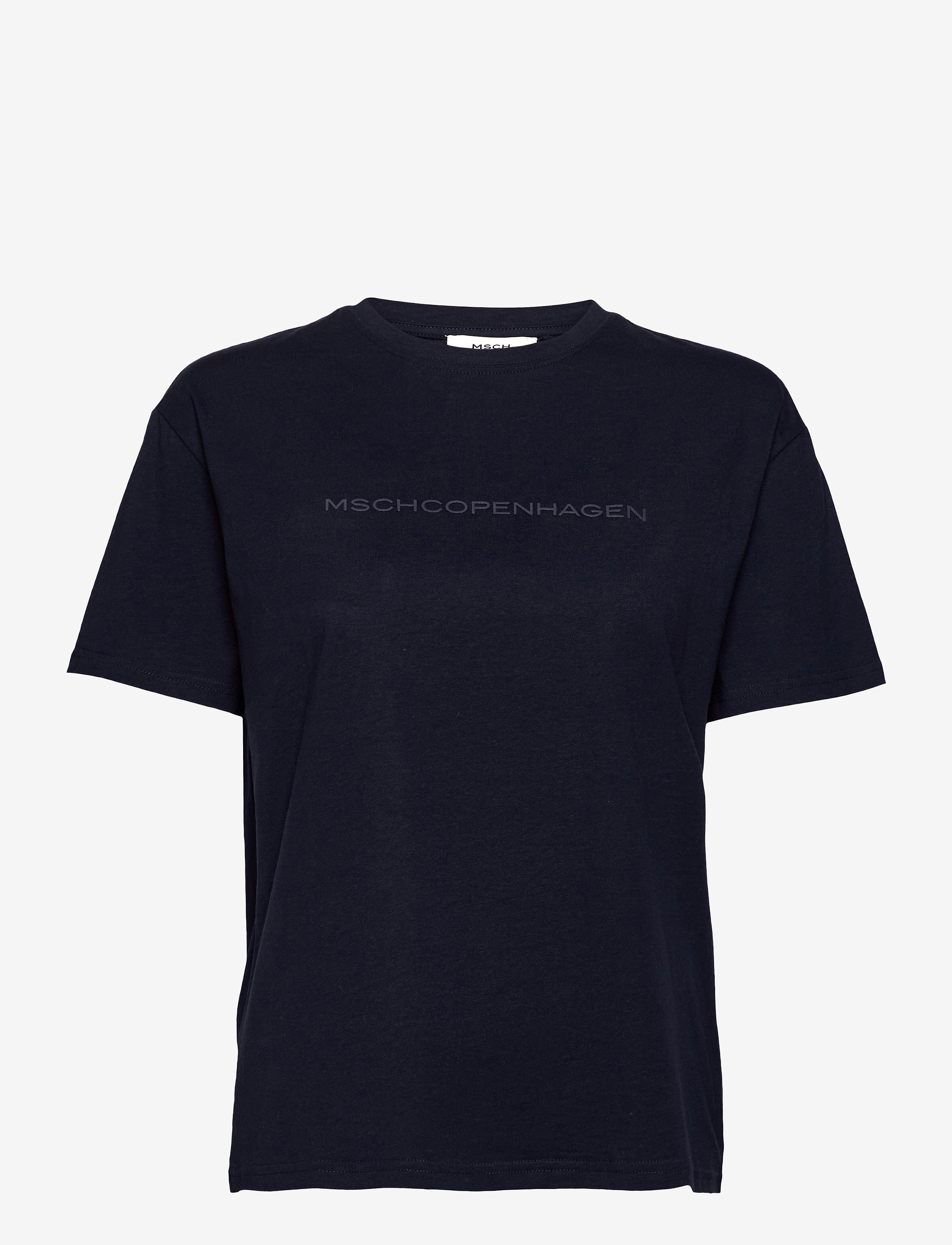 MSCH Copenhagen Liv Organic Logo Tee, Kvinder, Kortærmet T-Shirt, Sort, Str: S