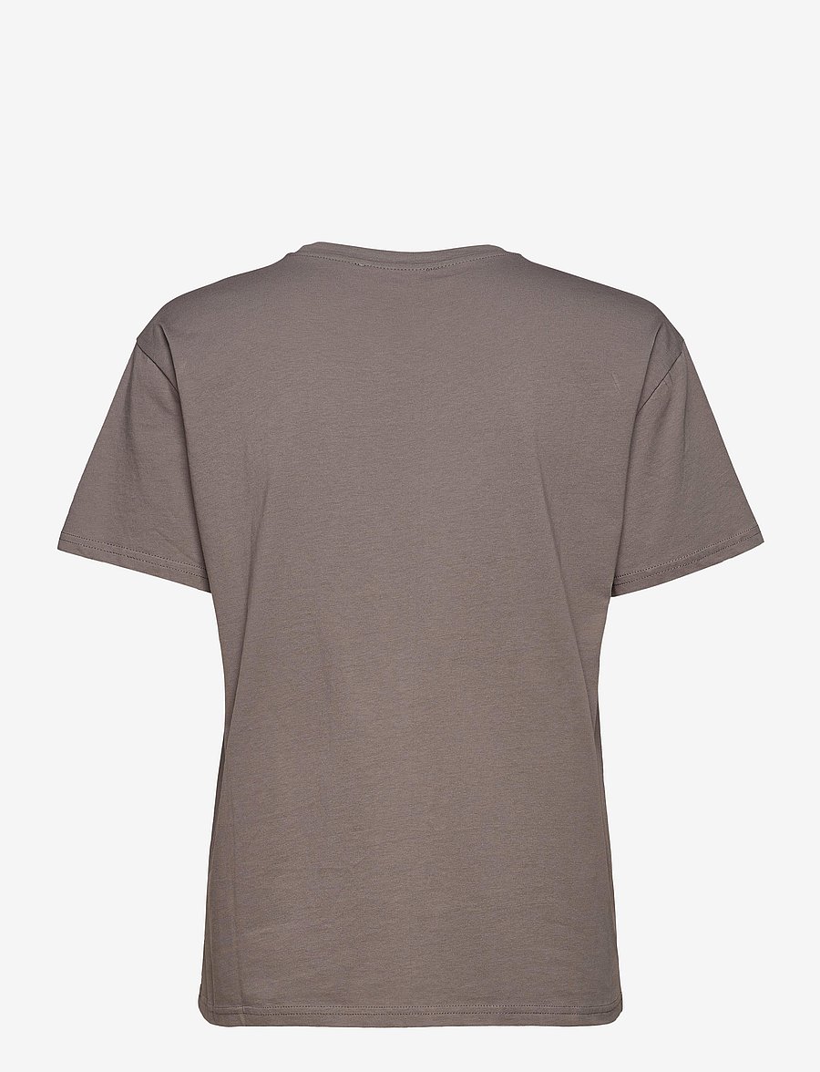 MSCH Copenhagen - Liv Organic Logo Tee - t-shirts - s gray/s gray - 1