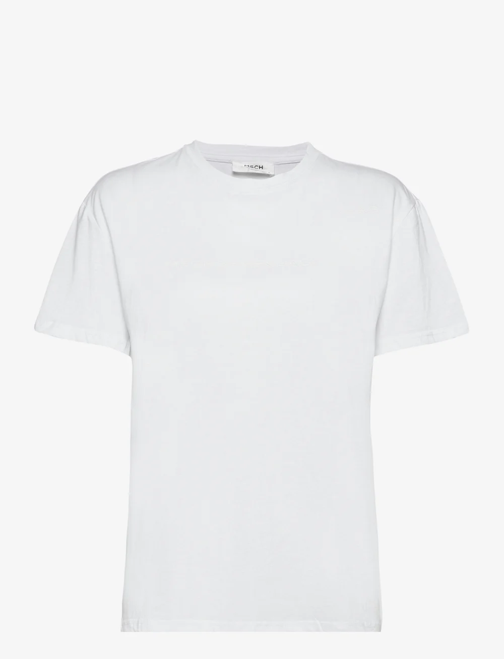 MSCH Copenhagen - Liv Organic Logo Tee - t-shirts - white/white - 0