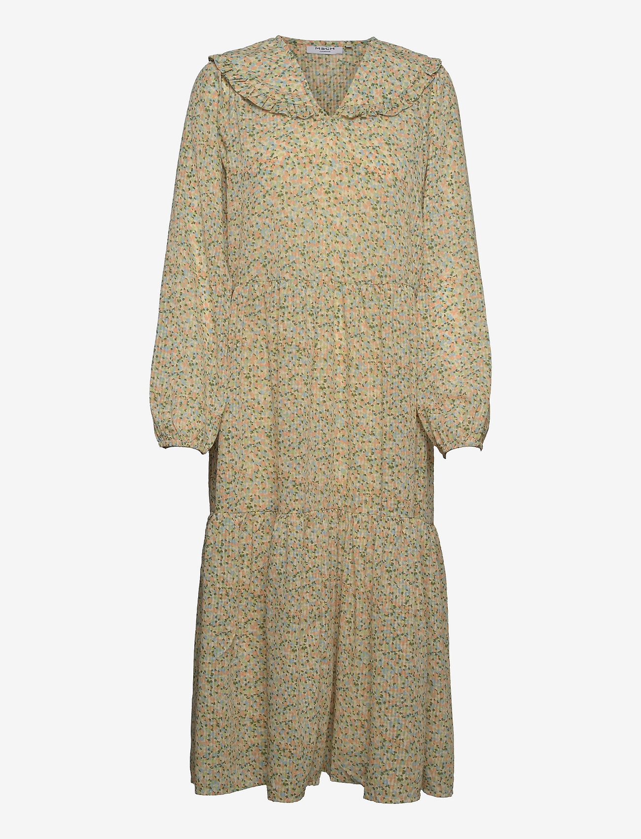 MSCH Copenhagen - Evette LS Dress AOP - vasarinės suknelės - ecru flower - 0