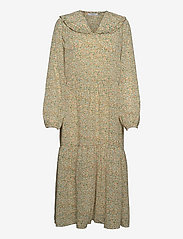 MSCH Copenhagen - Evette LS Dress AOP - maxi dresses - ecru flower - 0