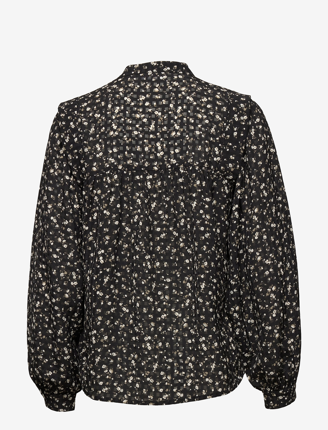 MOSS COPENHAGEN - Oceanna LS Shirt AOP - black flower - 1