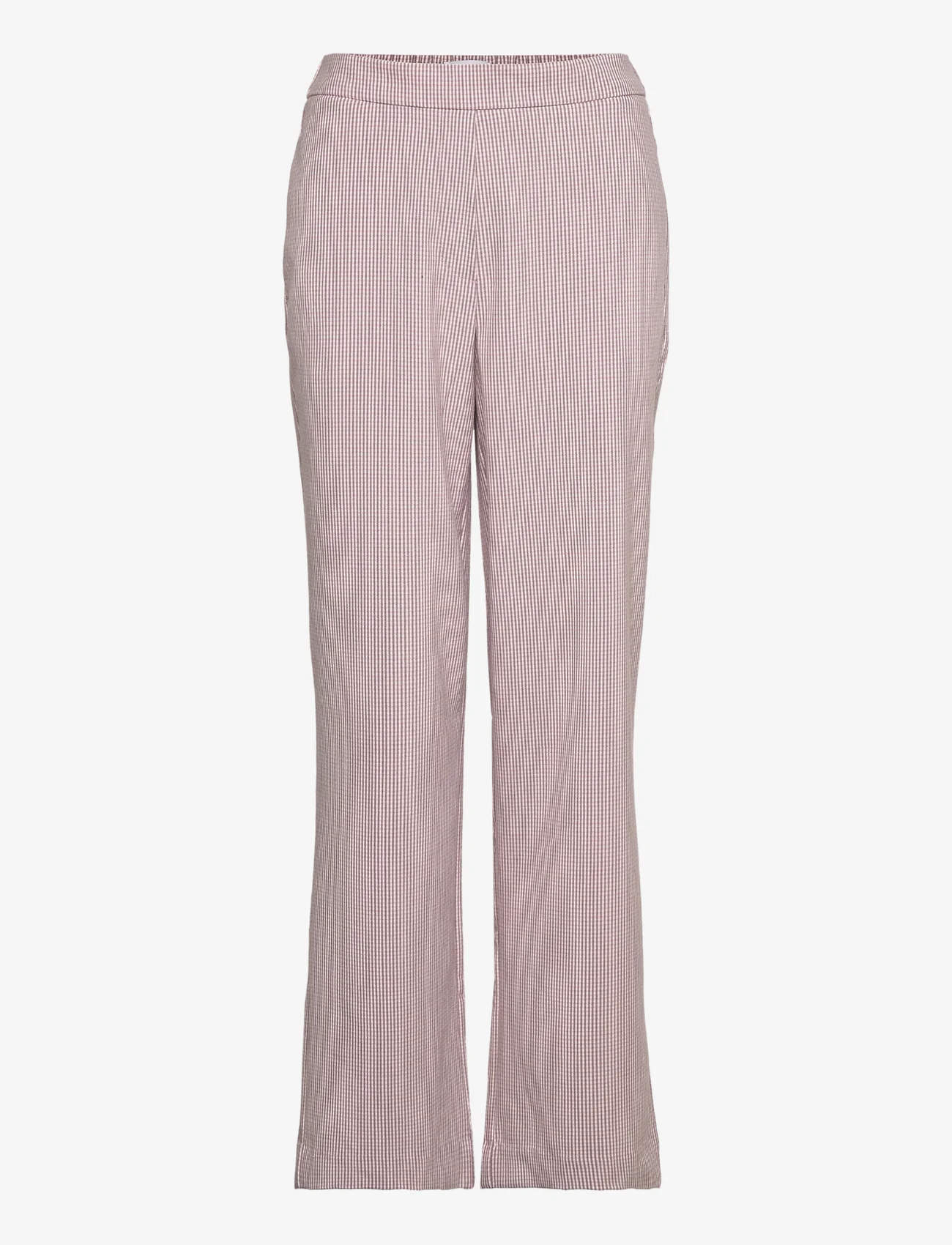 MSCH Copenhagen - Jaida Straight Pants - straight leg trousers - orchid chk - 0