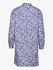 MSCH Copenhagen - Lenora Haddis LS Shirt Dress AOP - shirt dresses - ice blue flower - 1