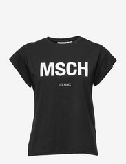 MSCH Copenhagen - MSCHAlva Organic MSCH STD Tee - t-shirts - black/white - 0