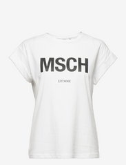 MSCH Copenhagen - MSCHAlva Organic MSCH STD Tee - alhaisimmat hinnat - white/black - 0