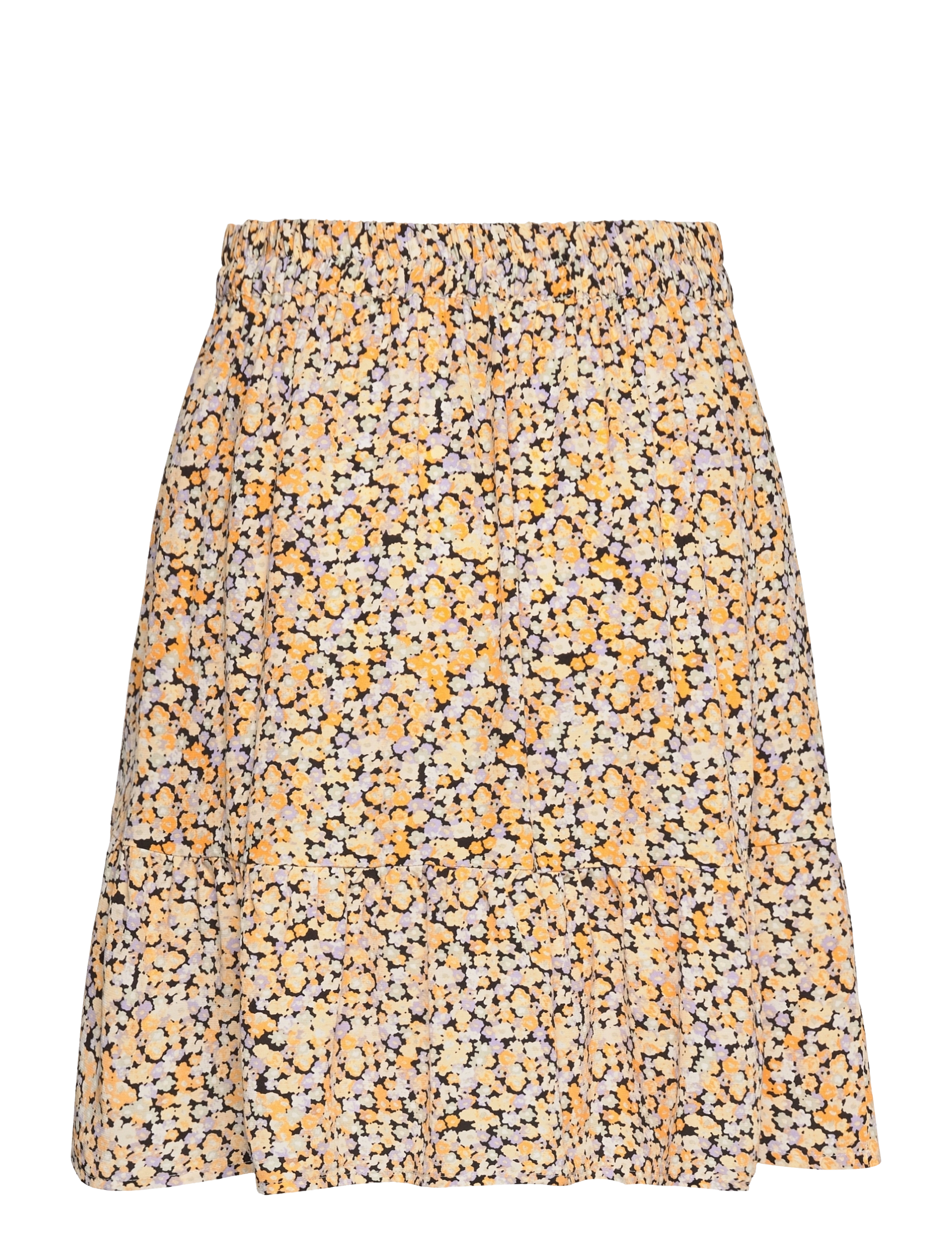 MOSS COPENHAGEN - Lyvia Skirt AOP - black flower - 1