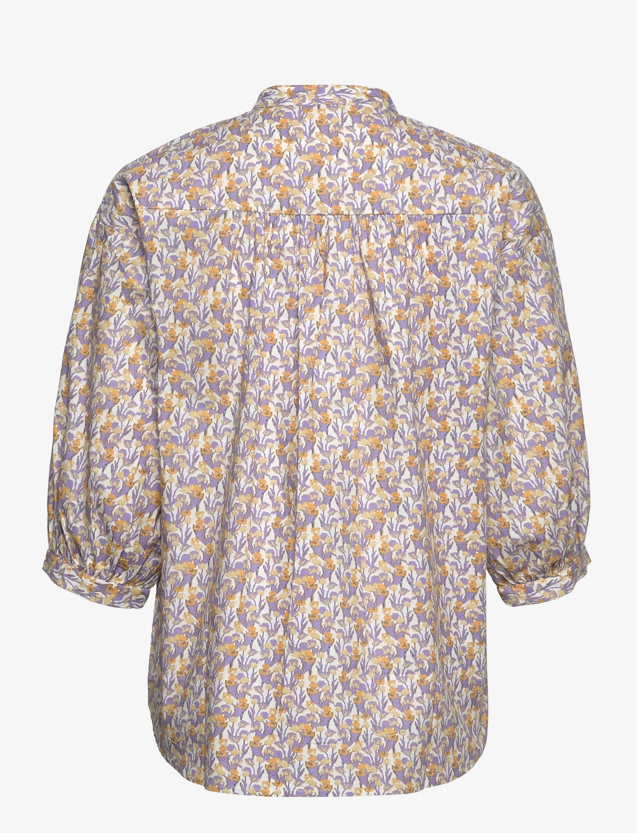 MSCH Copenhagen - Berin Haddis 3/4 Shirt AOP - pikkade varrukatega pluusid - egret flower - 1