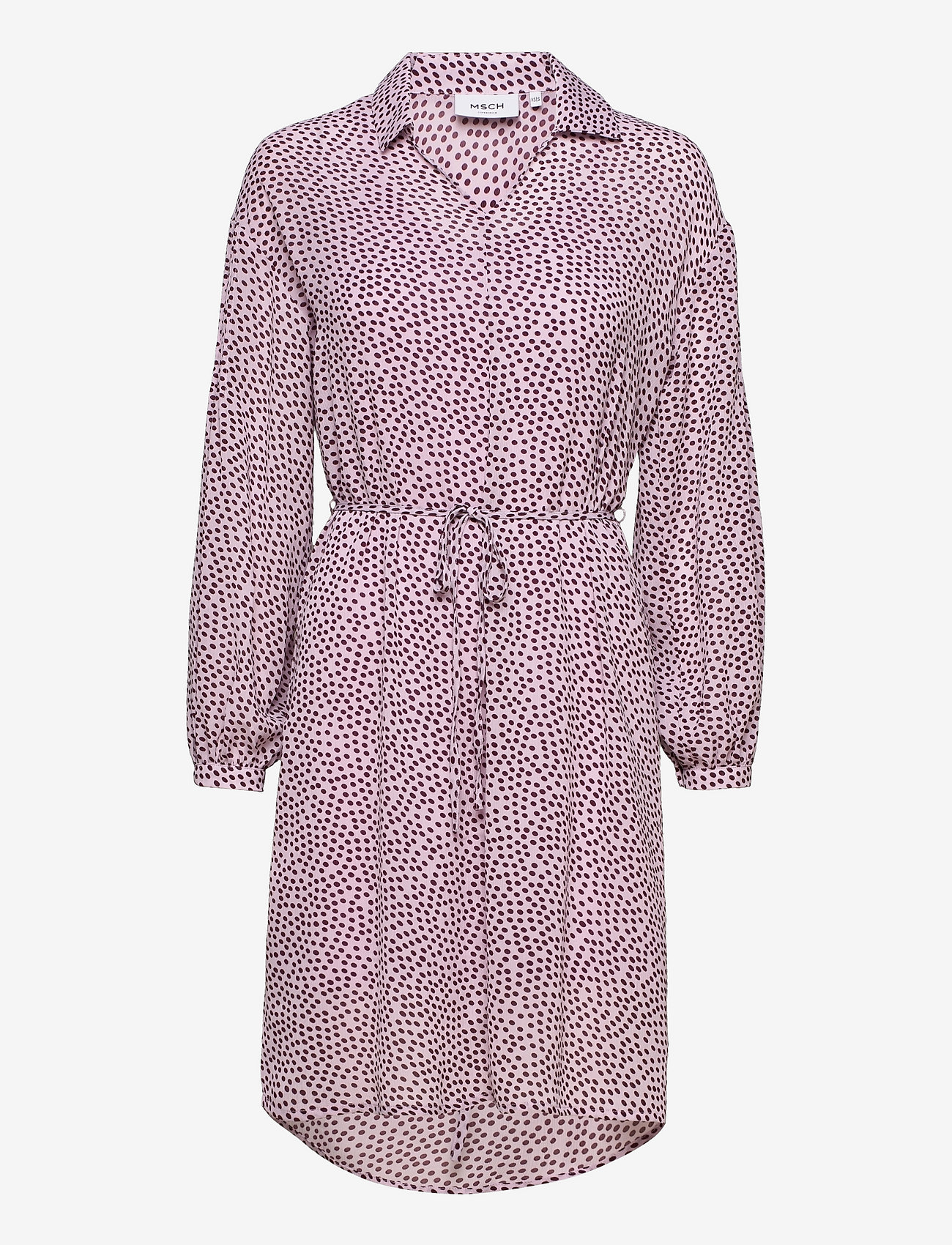 MSCH Copenhagen - Nathea Rikkelie LS Dress AOP - paitamekot - lavender f dot - 0