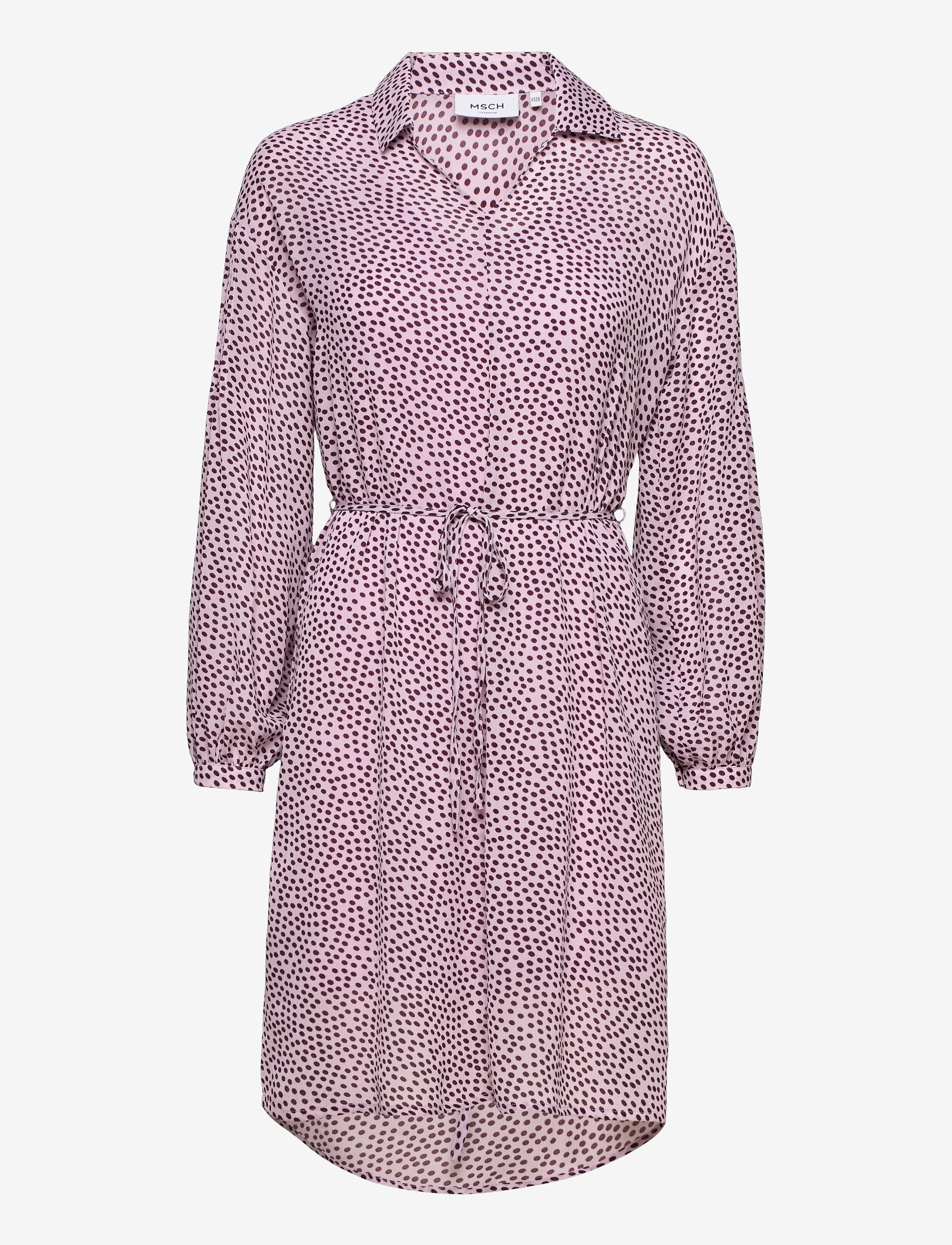 MSCH Copenhagen Nathea Rikkelie LS Dress AOP - Kleidid - LAVENDER F DOT / pink/rose