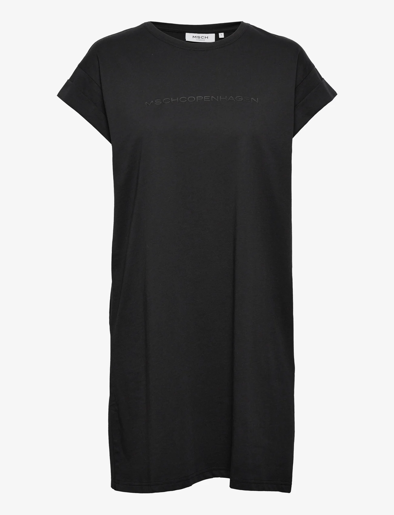 MSCH Copenhagen - Alvidera Organic Logo Dress - tshirt jurken - black beauty - 0