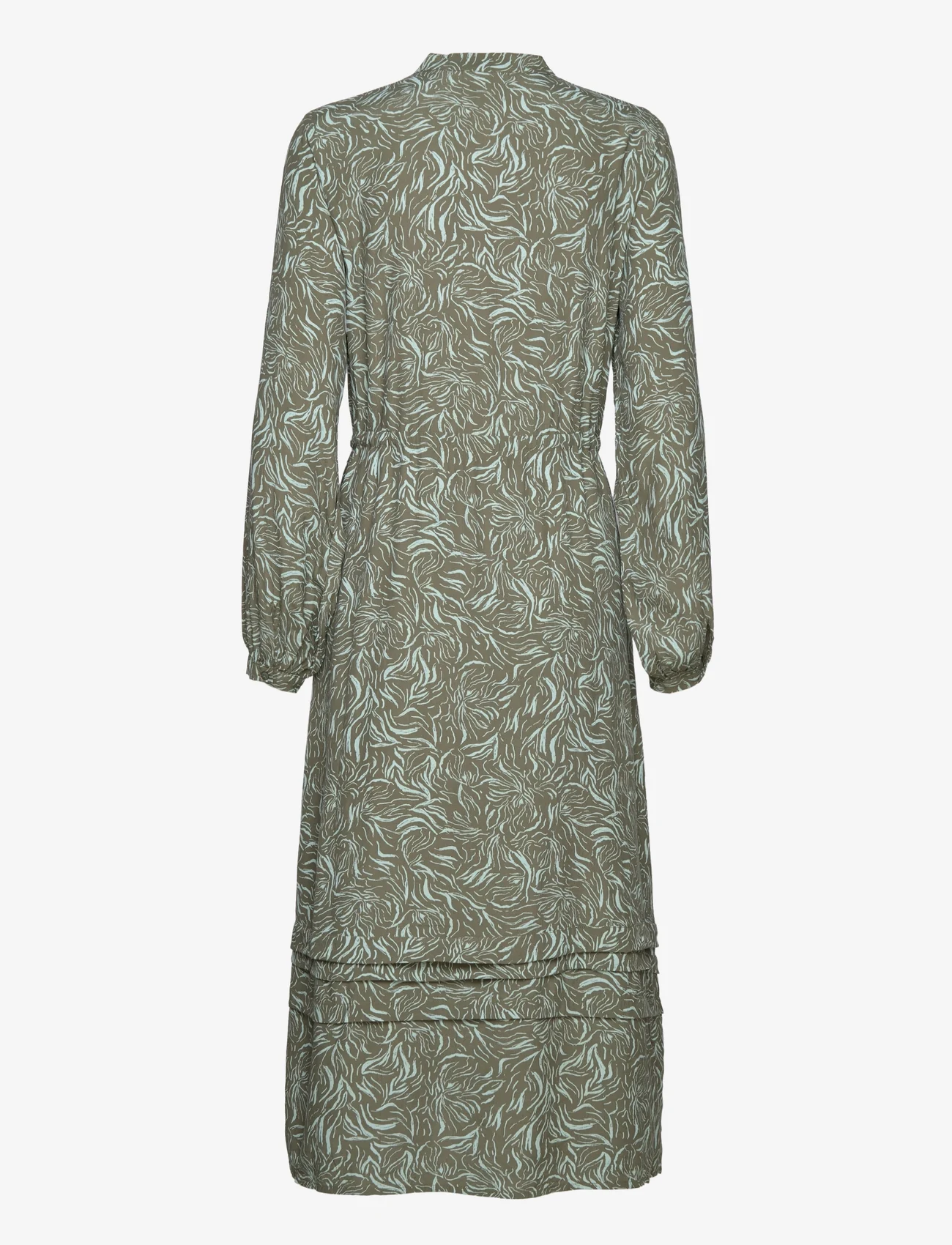 MSCH Copenhagen - MSCHJenica Morocco Dress AOP - midiklänningar - olivine stroke - 1