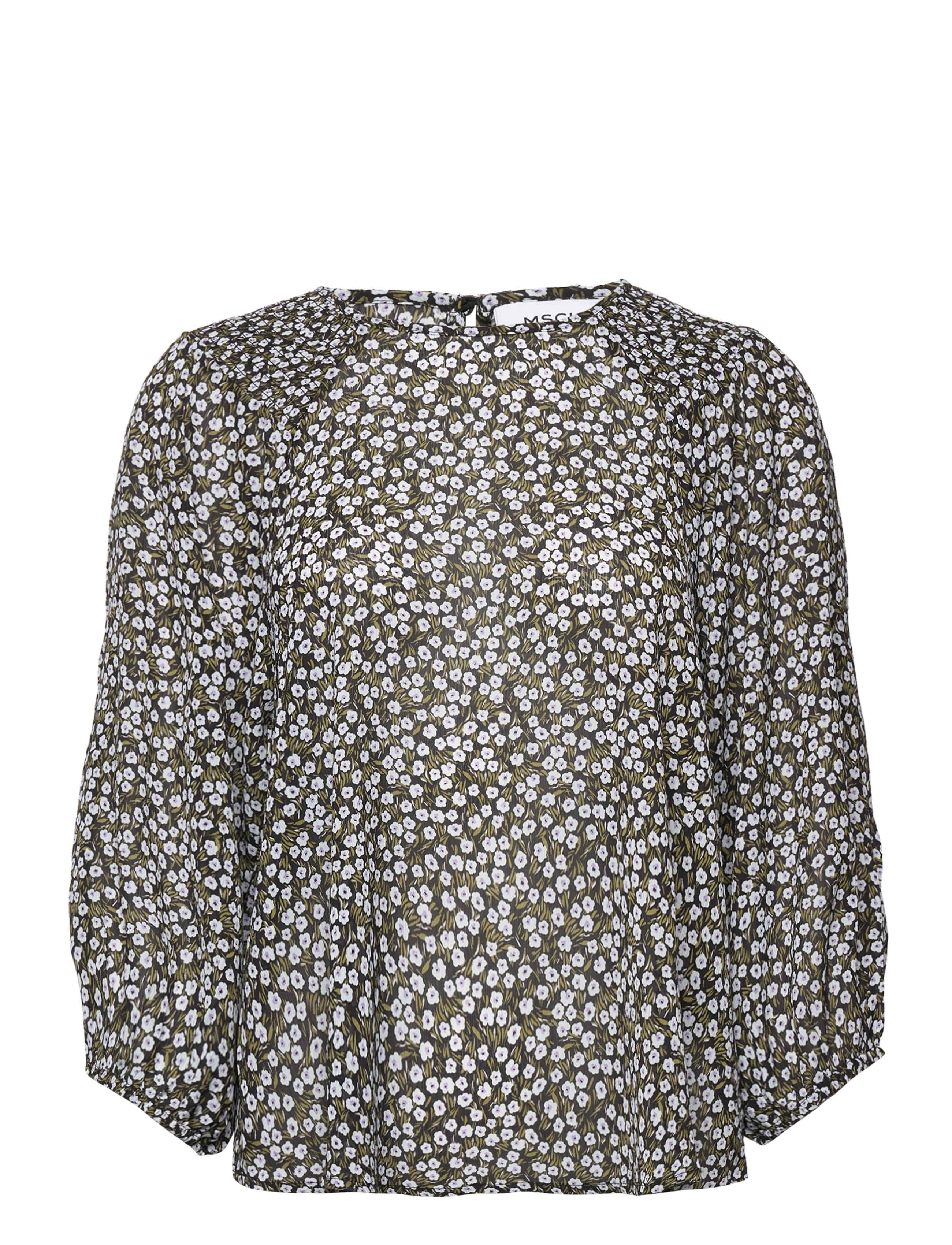 MSCH Copenhagen MSCHHibba Rikkelie 3/4 Top AOP - Bluser - ARCTIC ICE FLWR / multi