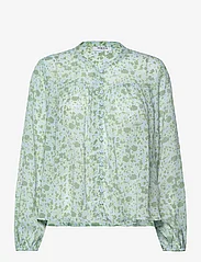 MSCH Copenhagen - Jasia Rikkelie Shirt AOP - long-sleeved blouses - f green flower - 0