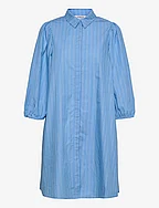 Petronia 3/4 Shirt Dress STP - HERIT BLUE/WHT