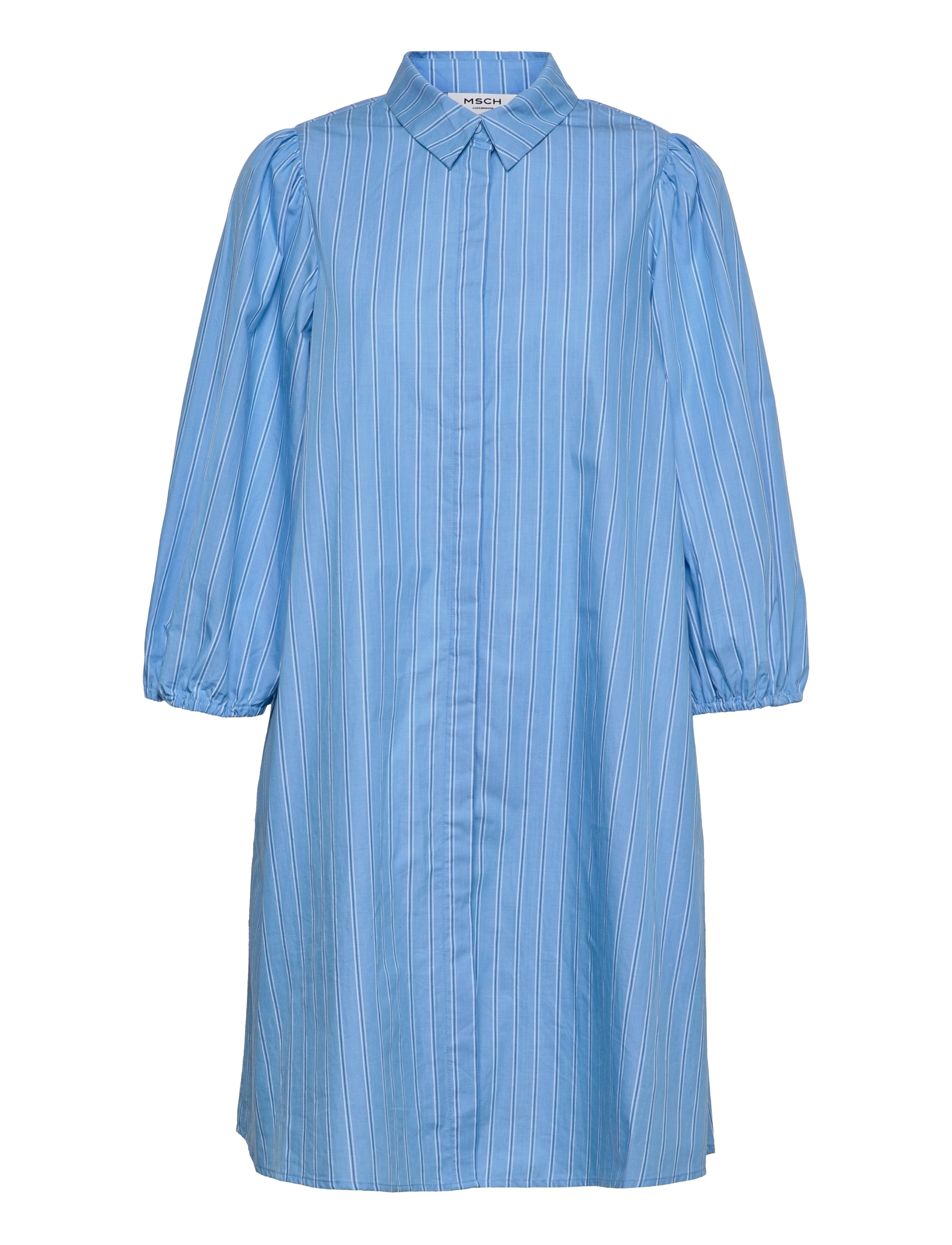 MSCH Copenhagen Petronia 3/4 Shirt Dress STP - Kjoler - HERIT BLUE/WHT / blue