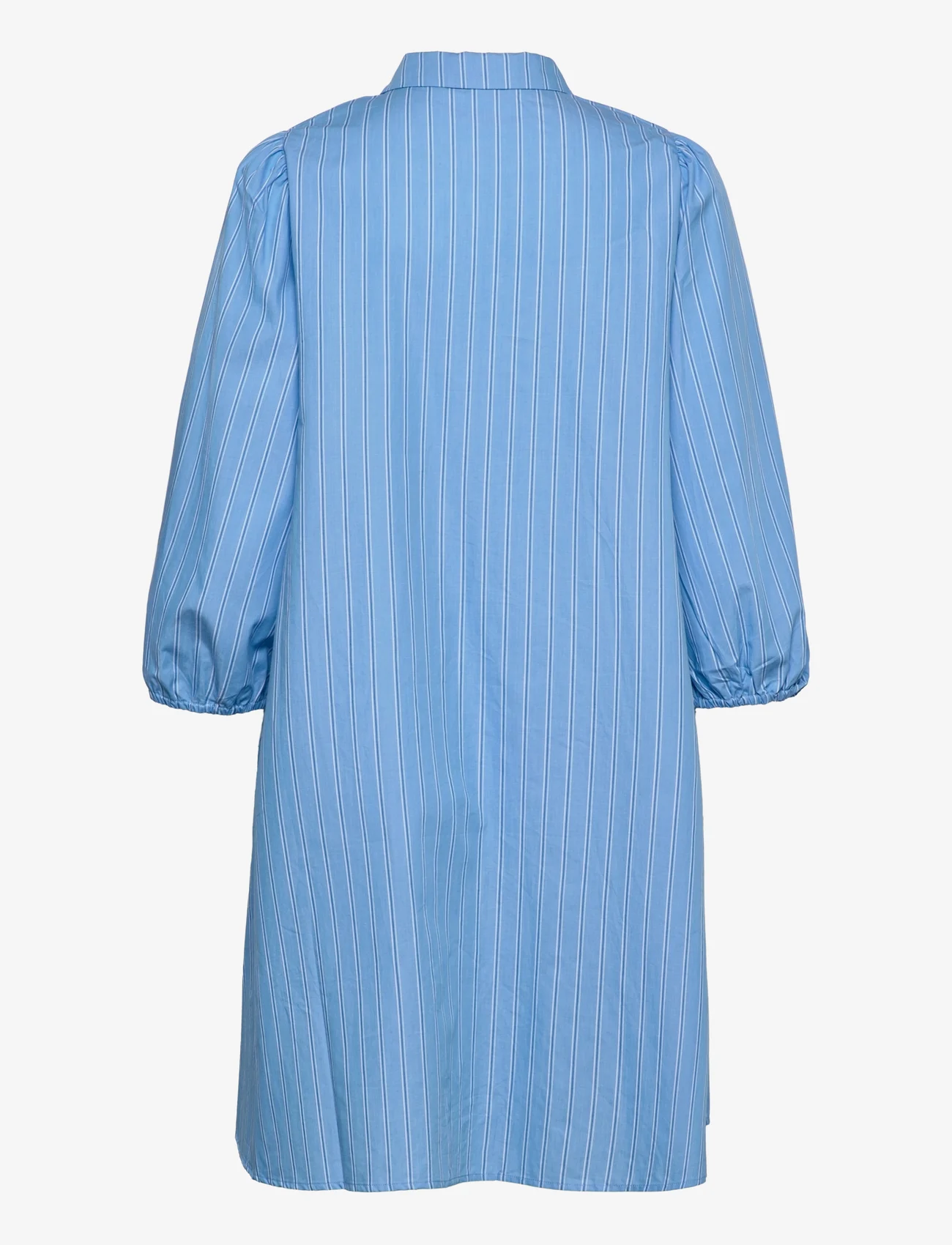 MSCH Copenhagen - Petronia 3/4 Shirt Dress STP - overhemdjurken - herit blue/wht - 1