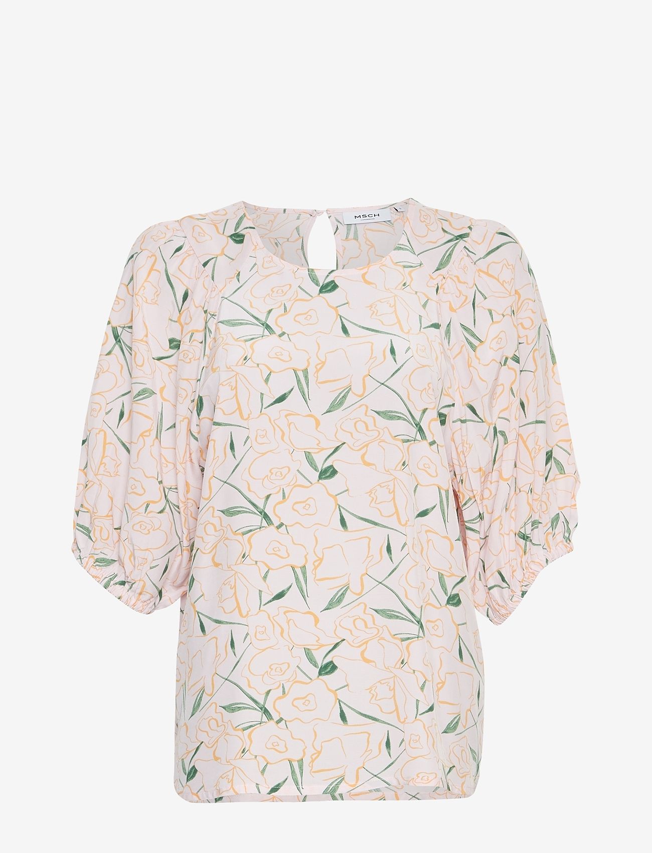 MSCH Copenhagen - MSCHTenya Lyvia 2/4 Top AOP - kurzämlige blusen - orchid ice flwr - 0