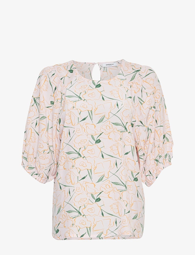 MSCH Copenhagen - MSCHTenya Lyvia 2/4 Top AOP - kurzämlige blusen - orchid ice flwr - 0