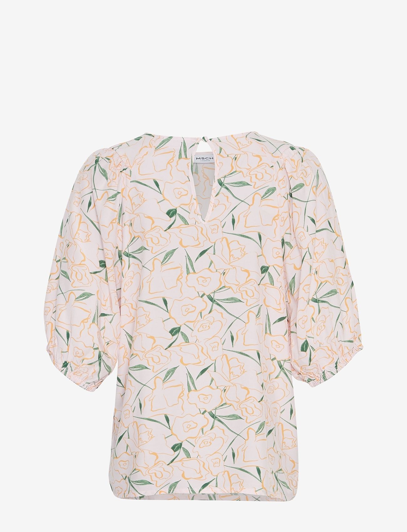 MSCH Copenhagen - MSCHTenya Lyvia 2/4 Top AOP - kurzämlige blusen - orchid ice flwr - 1