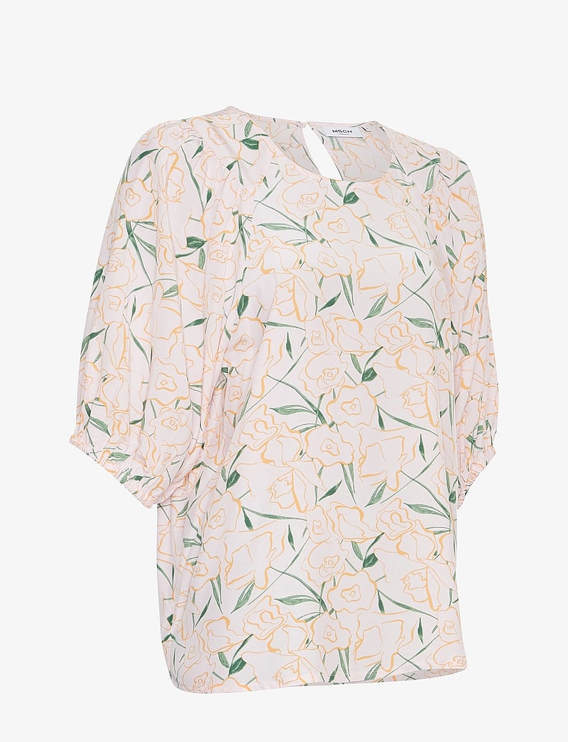 MSCH Copenhagen - MSCHTenya Lyvia 2/4 Top AOP - kurzämlige blusen - orchid ice flwr - 2